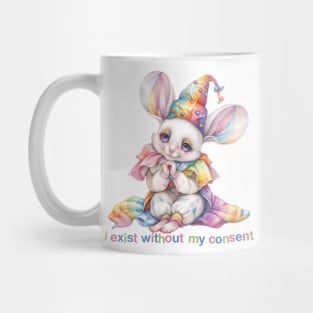 I Exist Without My Consent - Nihilist Twee Mouse Design Mug